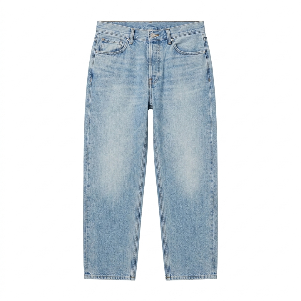 Light blue straight-leg jeans product image