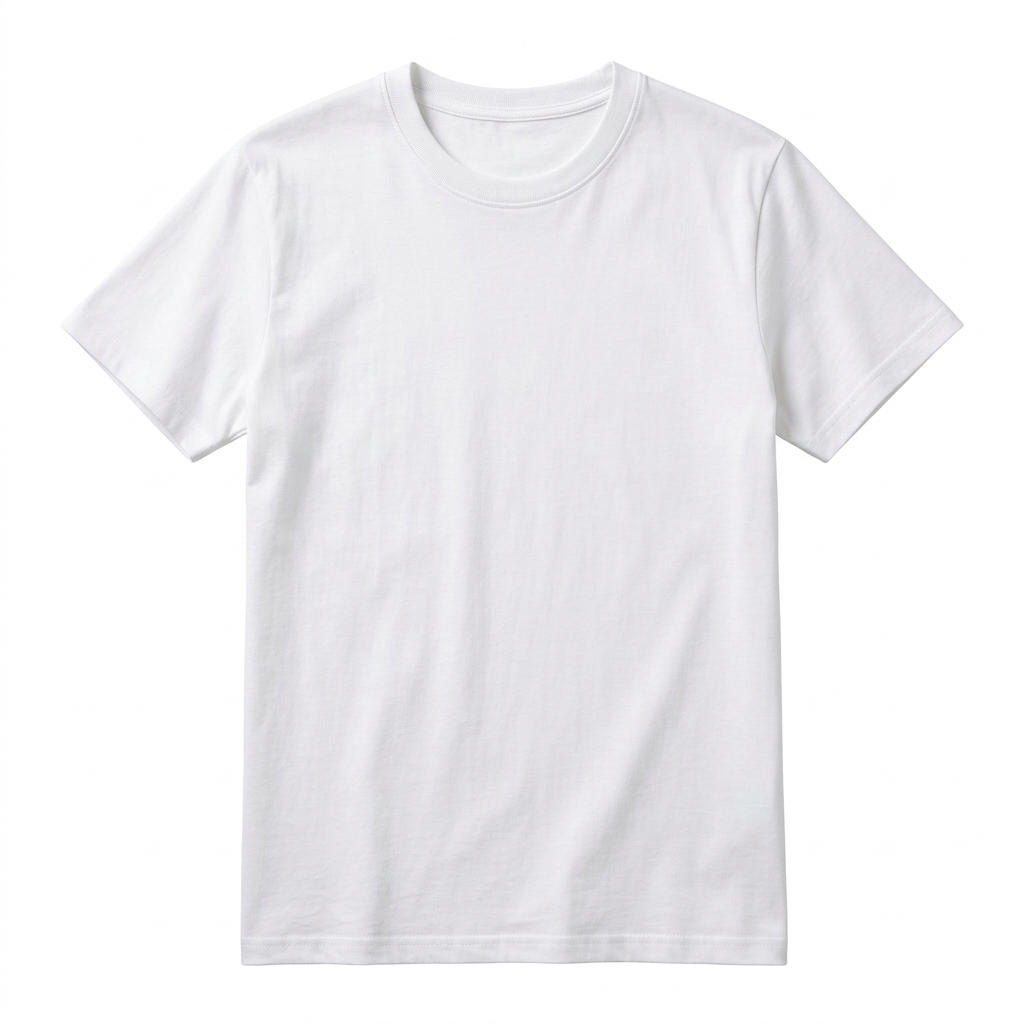 White crewneck T-shirt product image